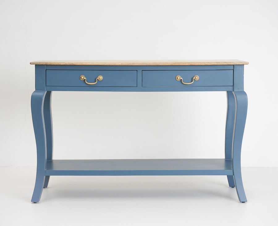 Alexandria Wooden Console Table Two Drawer - Console Table - Furniselan China-Blue