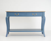 Alexandria Wooden Console Table Two Drawer - Console Table - Furniselan China-Blue