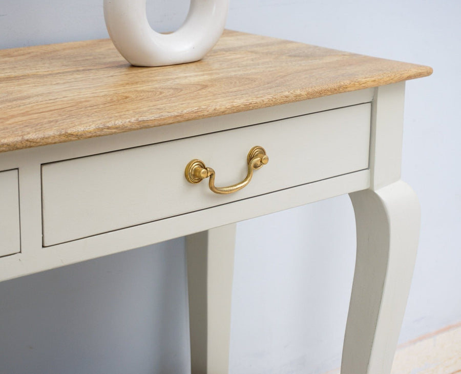 Alexandria Wooden Console Table Two Drawer - Console Table - Furniselan - Frosty White
