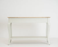 Alexandria Wooden Console Table Two Drawer - Console Table - Furniselan Milky-White