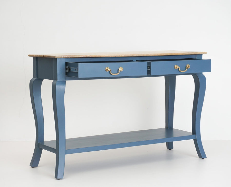 Alexandria Wooden Console Table Two Drawer - Console Table - Furniselan China-Blue