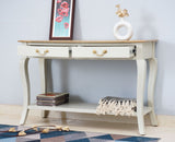 Alexandria Wooden Console Table Two Drawer - Console Table - Furniselan - Frosty White