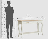 Alexandria Wooden Console Table Two Drawer - Console Table - Furniselan - Frosty White