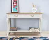 Alexandria Wooden Console Table Two Drawer - Console Table - Furniselan - Frosty White
