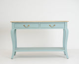 Alexandria Wooden Console Table Two Drawer - Console Table - Furniselan Silt-Green