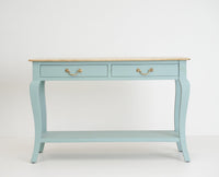 Alexandria Wooden Console Table Two Drawer - Console Table - Furniselan Silt-Green