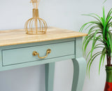 Alexandria Wooden Console Table Two Drawer - Console Table - Furniselan Silt-Green