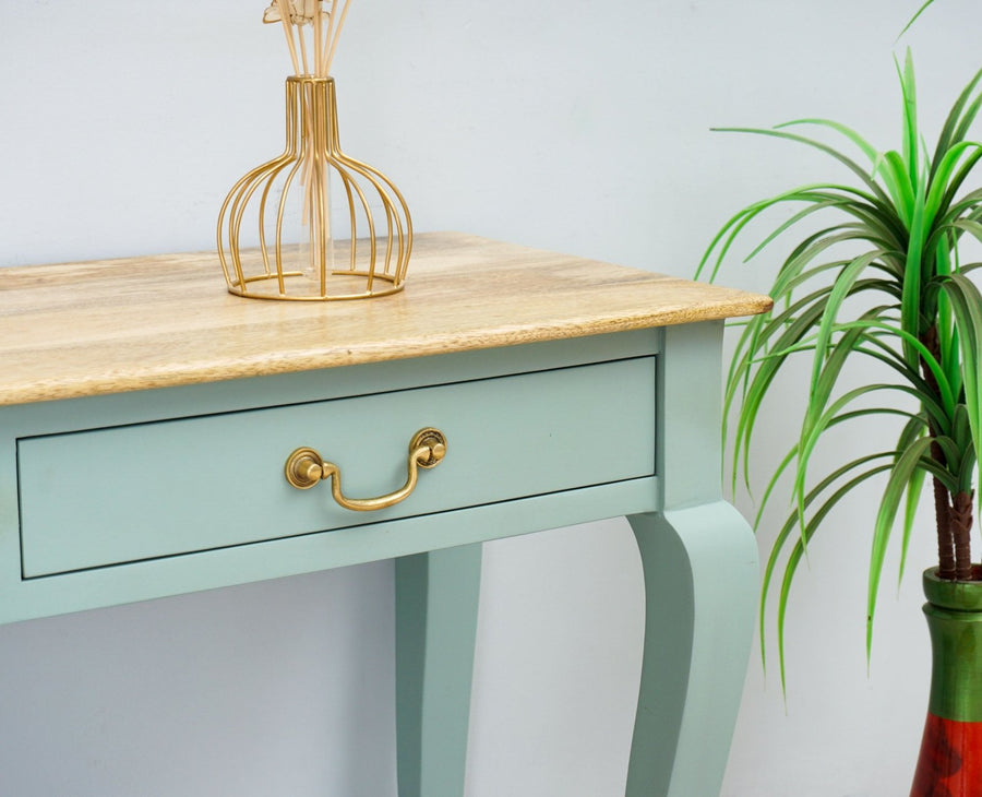 Alexandria Wooden Console Table Two Drawer - Console Table - Furniselan Silt-Green