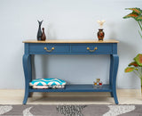 Alexandria Wooden Console Table Two Drawer - Console Table - Furniselan China-Blue