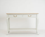 Alexandria Wooden Console Table Two Drawer - Console Table - Furniselan - Frosty White