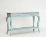 Alexandria Wooden Console Table Two Drawer - Console Table - Furniselan Silt-Green