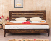 Amravati Sheesham Wood King Size Bed - King Size Bed - Furniselan-Teak-Finish