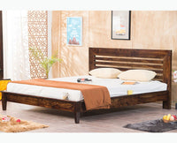 Amravati Sheesham Wood King Size Bed - King Size Bed - Furniselan-Teak-Finish