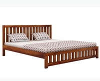 Amritsar Sheesham Wood King Size Bed - King Size Bed - Furniselan-Maple-Finish