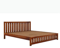 Amritsar Sheesham Wood Queen Size Bed - Queen Size Bed - Furniselan-Maple-Finish