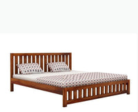 Amritsar Sheesham Wood Queen Size Bed - Queen Size Bed - Furniselan-Maple-Finish