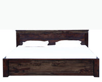 Amsterdam Sheesham Wood King Size Bed with Storage Trolley - King Size Bed - Furniselan-Grey-Finish