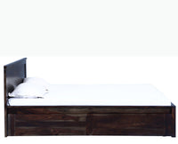 Amsterdam Sheesham Wood King Size Bed with Storage Trolley - King Size Bed - Furniselan-Grey-Finish