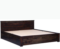 Amsterdam Sheesham Wood King Size Bed with Storage Trolley - King Size Bed - Furniselan-Grey-Finish
