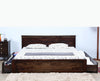 Amsterdam Sheesham Wood Queen Size Bed with Storage Trolley - Queen Size Bed - FurniselanFurniselan