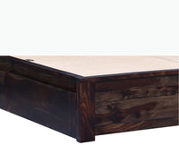 Amsterdam Sheesham Wood Queen Size Bed with Storage Trolley - Queen Size Bed - Furniselan-Grey-Finish