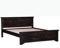 Ankara Sheesham Wood King Size Bed - King Size Bed - Furniselan-Grey-Finish