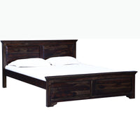 Ankara Sheesham Wood King Size Bed - King Size Bed - Furniselan-Grey-Finish