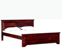 Ankara Sheesham Wood King Size Bed - King Size Bed - Furniselan-Maple-Finish