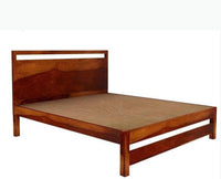 Ansan Sheesham Wood King Size Bed - King Size Bed - Furniselan-Maple-Finish
