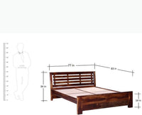 Antwerp Sheesham Wood King Size Bed - King Size Bed - Furniselan-Teak-Finish