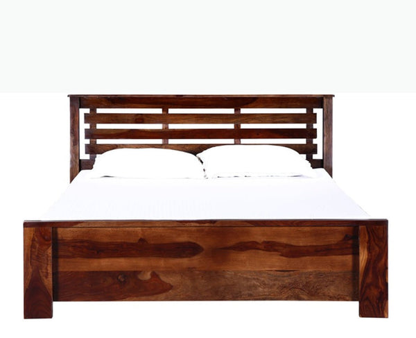 Buy Sheesham Wood Quen Size Bed Online on Furniselan
