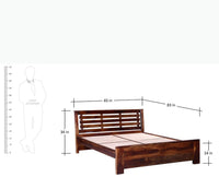 Antwerp Sheesham Wood Quen Size Bed - Queen Size Bed - Furniselan-Teak-Finish