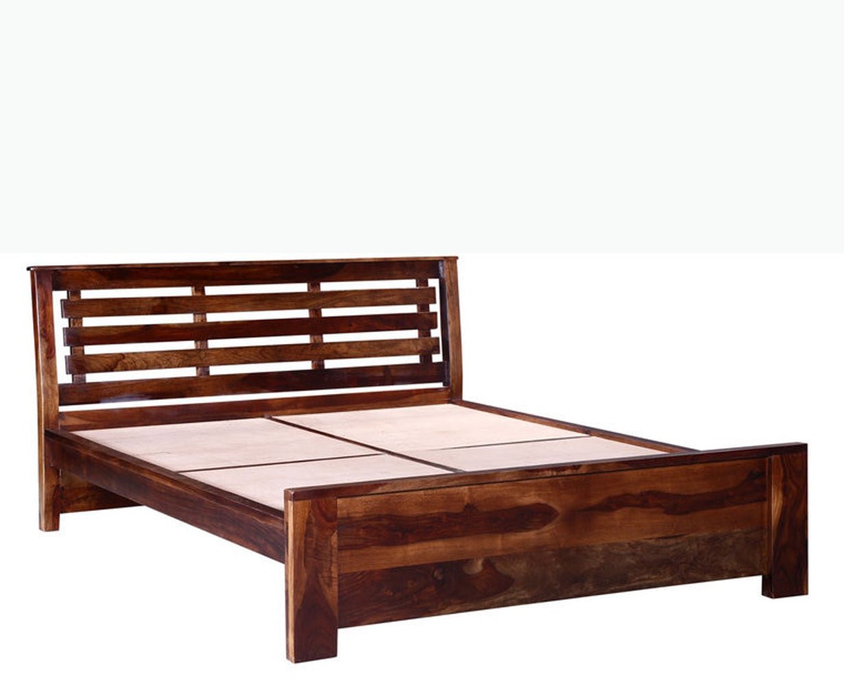 Buy Sheesham Wood Quen Size Bed Online on Furniselan