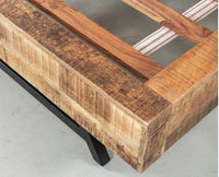 Argentina King Size Solid Wood Bed - King Size Bed - Furniselan-Natural-Rough-Finish