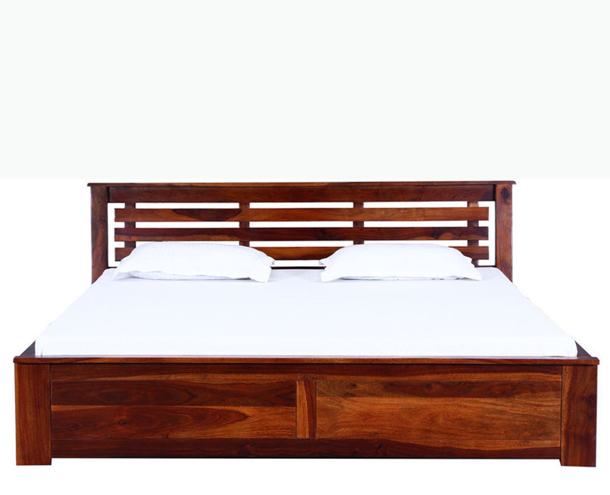 Buy Sheesham Wood King Size Storage Bed Online on Furniselan