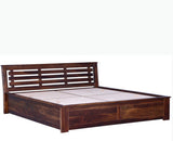 Asansol Sheesham Wood Queen Size Storage Bed - Queen Size Bed - Furniselan-Teak-Finish