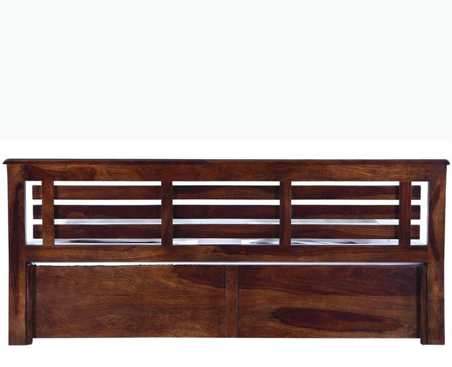 Asansol Sheesham Wood Queen Size Storage Bed - Queen Size Bed - Furniselan-Teak-Finish