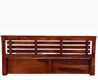 Asansol Sheesham Wood Queen Size Storage Bed - Queen Size Bed - Furniselan-Maple-Finish