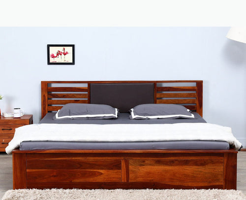 Asmara Sheesham Wood King Size Storage Bed - King Size Bed - Furniselan