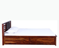Asmara Sheesham Wood Queen Size Storage Bed - Queen Size Bed - Furniselan-Maple-Finish