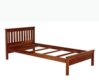 Astana Sheesham Wood Single Size Bed - Single Size Bed - Furniselan-Maple-Finish