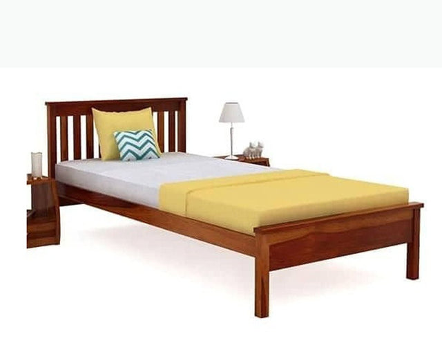Astana Sheesham Wood Single Size Bed - Single Size Bed - Furniselan-Maple-Finish