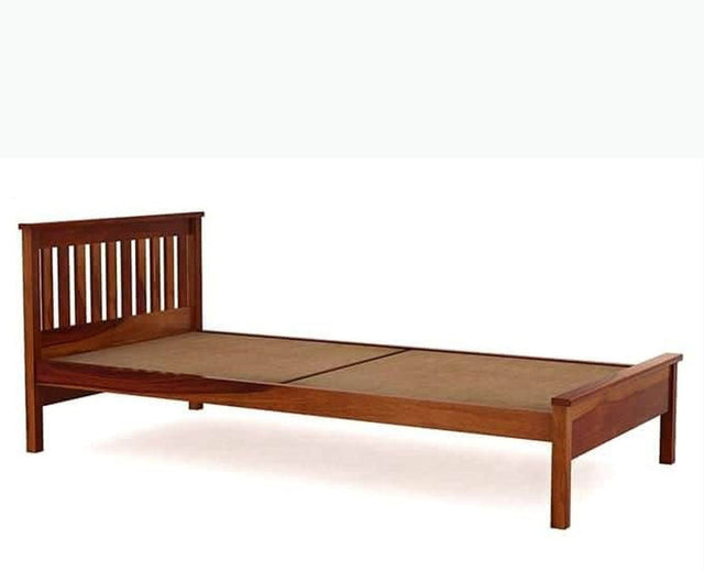 Astana Sheesham Wood Single Size Bed - Single Size Bed - Furniselan-Maple-Finish