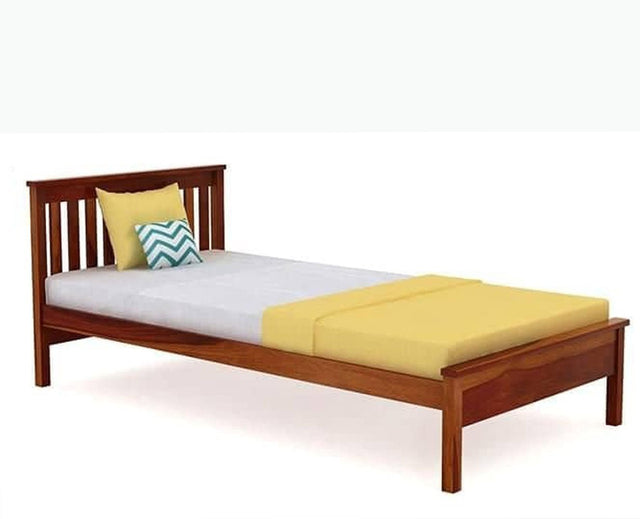 Astana Sheesham Wood Single Size Bed - Single Size Bed - Furniselan-Maple-Finish