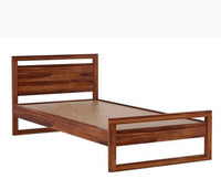 Athens Sheesham Wood Single Size Bed - Single Size Bed - Furniselan-Teak-Finish