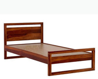 Athens Sheesham Wood Single Size Bed - Single Size Bed - Furniselan-Maple-Finish