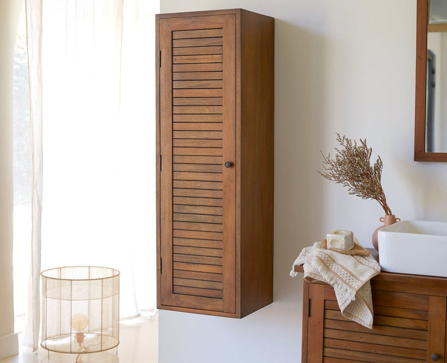 Athens Solid Acacia Wood Column Furniselan - Rustic-Teak-Finish