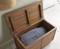 Athens Trunk Box Storage Furniselan-Rustic Teak-Finish 