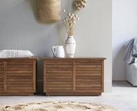 Athens Trunk Box Storage Furniselan-Rustic Teak-Finish 