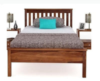 Auckland Sheesham Wood Single Size Bed - Single Size Bed - Furniselan-Teak-Finish